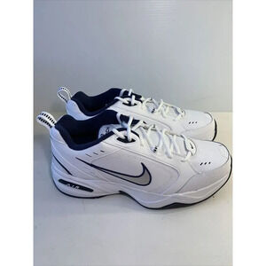 .84 NEW! Nike Air Monarch IV, White/Metallic/Silver-US 12 Mens